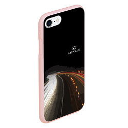 Чехол iPhone 7/8 матовый Night route, цвет: 3D-светло-розовый — фото 2