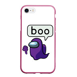 Чехол iPhone 7/8 матовый BOO Among Us, цвет: 3D-малиновый