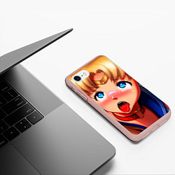 Чехол iPhone 7/8 матовый SAILOR MOON AHEGAO, цвет: 3D-светло-розовый — фото 2