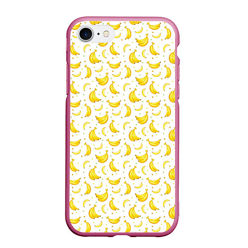 Чехол iPhone 7/8 матовый Банановый рай / 3D-Малиновый – фото 1