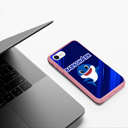 Чехол iPhone 7/8 матовый BABY SHARK БЭБИ ШАРК, цвет: 3D-баблгам — фото 2