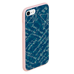 Чехол iPhone 7/8 матовый Математика, цвет: 3D-светло-розовый — фото 2