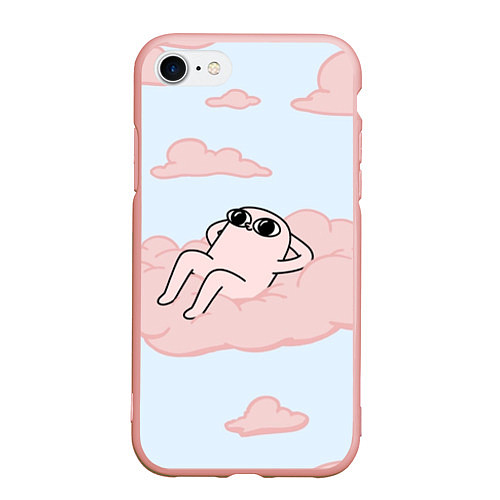 Чехол iPhone 7/8 матовый Мем / 3D-Светло-розовый – фото 1