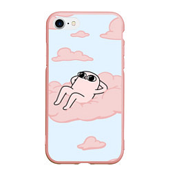 Чехол iPhone 7/8 матовый Мем, цвет: 3D-светло-розовый