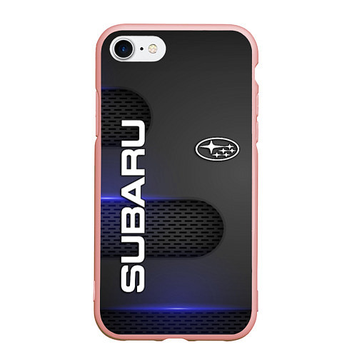 Чехол iPhone 7/8 матовый SUBARU / 3D-Светло-розовый – фото 1