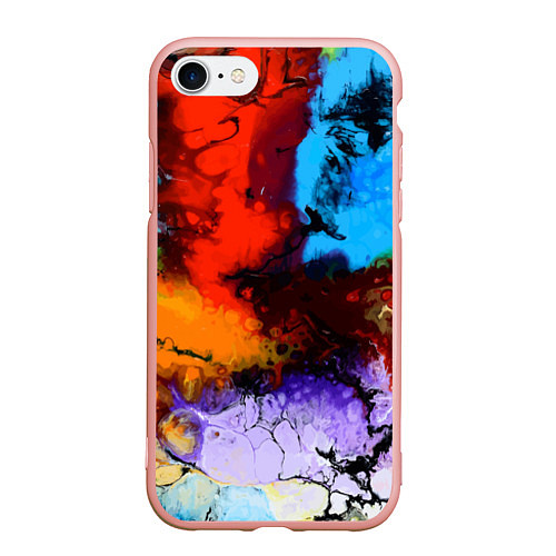Чехол iPhone 7/8 матовый Импрессия / 3D-Светло-розовый – фото 1