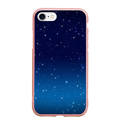 Чехол iPhone 7/8 матовый Звездное небо, цвет: 3D-светло-розовый