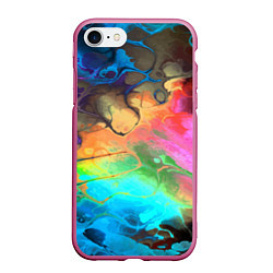 Чехол iPhone 7/8 матовый Absorption, цвет: 3D-малиновый