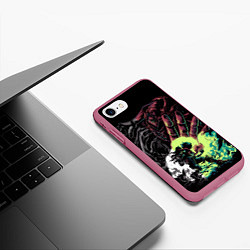 Чехол iPhone 7/8 матовый Моя геройская академия, цвет: 3D-малиновый — фото 2