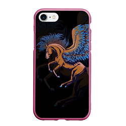 Чехол iPhone 7/8 матовый Pegasus wings, цвет: 3D-малиновый