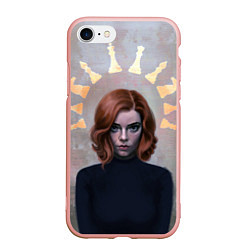 Чехол iPhone 7/8 матовый Ход Королевы, цвет: 3D-светло-розовый