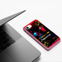 Чехол iPhone 7/8 матовый Among Us - Impostor, цвет: 3D-малиновый — фото 2