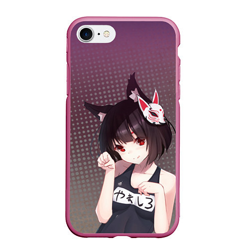 Чехол iPhone 7/8 матовый Azur Lane Лазурный путь / 3D-Малиновый – фото 1