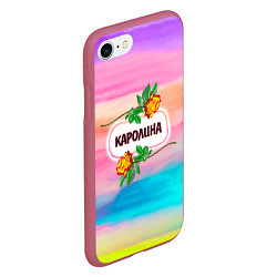 Чехол iPhone 7/8 матовый Каролина, цвет: 3D-малиновый — фото 2