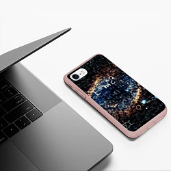 Чехол iPhone 7/8 матовый Формула Вселенной, цвет: 3D-светло-розовый — фото 2