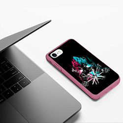 Чехол iPhone 7/8 матовый DRAGON BALL, цвет: 3D-малиновый — фото 2