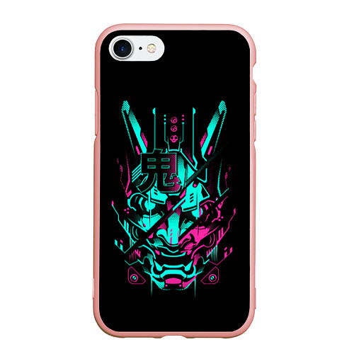 Чехол iPhone 7/8 матовый Cyber Samurai / 3D-Светло-розовый – фото 1