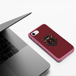 Чехол iPhone 7/8 матовый Red Samurai, цвет: 3D-малиновый — фото 2