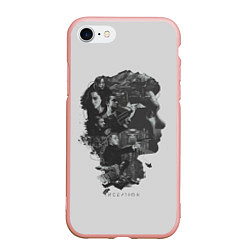 Чехол iPhone 7/8 матовый Inception, цвет: 3D-светло-розовый