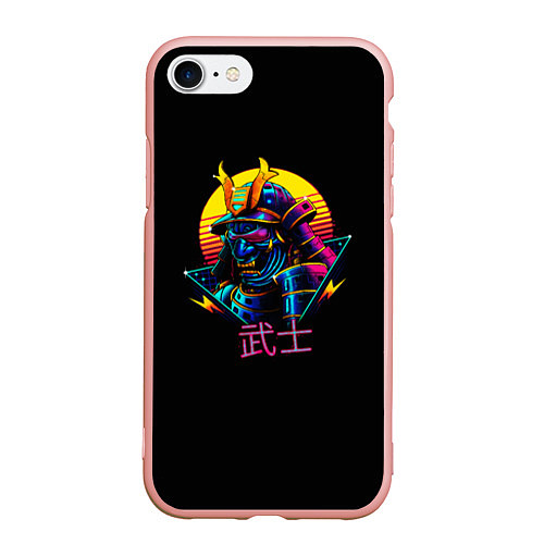 Чехол iPhone 7/8 матовый Cyber Samurai / 3D-Светло-розовый – фото 1