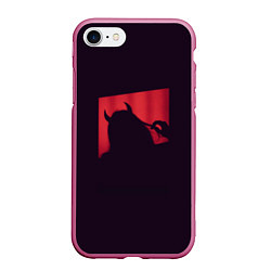 Чехол iPhone 7/8 матовый Дьяволица, цвет: 3D-малиновый