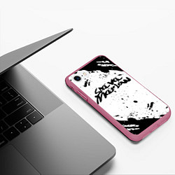 Чехол iPhone 7/8 матовый Slava marlow, цвет: 3D-малиновый — фото 2