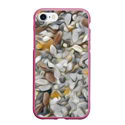 Чехол iPhone 7/8 матовый Желто-серый каменный узор