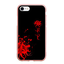 Чехол iPhone 7/8 матовый Tokyo Ghoul, цвет: 3D-светло-розовый