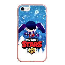 Чехол iPhone 7/8 матовый Brawl Stars Эдгар, цвет: 3D-светло-розовый