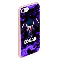 Чехол iPhone 7/8 матовый BRAWL STARS EDGAR, цвет: 3D-светло-розовый — фото 2