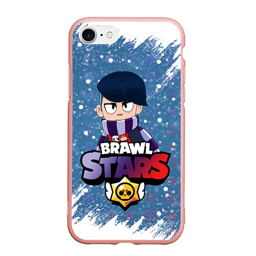 Чехол iPhone 7/8 матовый Brawl Stars Edgar / 3D-Светло-розовый – фото 1