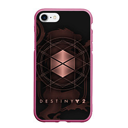 Чехол iPhone 7/8 матовый DESTINY, TITAN, цвет: 3D-малиновый