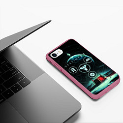 Чехол iPhone 7/8 матовый DESTINY 2, цвет: 3D-малиновый — фото 2