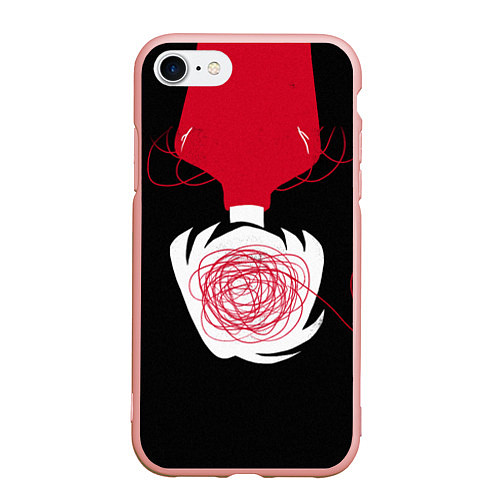 Чехол iPhone 7/8 матовый Любовь / 3D-Светло-розовый – фото 1