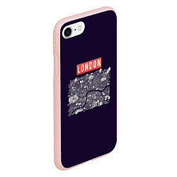 Чехол iPhone 7/8 матовый LONDON, цвет: 3D-светло-розовый — фото 2