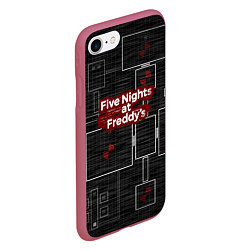 Чехол iPhone 7/8 матовый Five Nights At Freddy, цвет: 3D-малиновый — фото 2