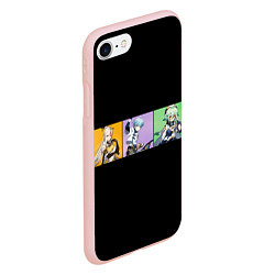 Чехол iPhone 7/8 матовый Genshin Impact - Полоса, цвет: 3D-светло-розовый — фото 2