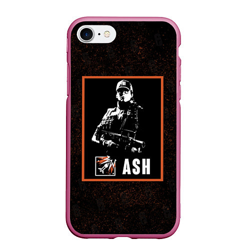 Чехол iPhone 7/8 матовый Ash / 3D-Малиновый – фото 1