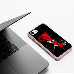 Чехол iPhone 7/8 матовый Дьявол, цвет: 3D-светло-розовый — фото 2