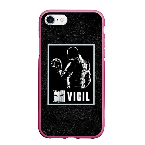 Чехол iPhone 7/8 матовый Vigil / 3D-Малиновый – фото 1