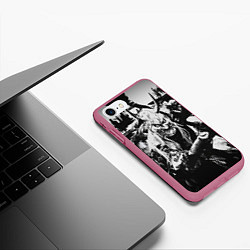 Чехол iPhone 7/8 матовый Samurai Ghost of Tsushima, цвет: 3D-малиновый — фото 2