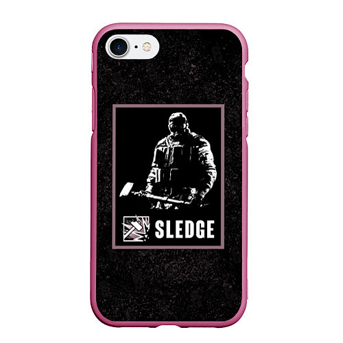 Чехол iPhone 7/8 матовый Sledge / 3D-Малиновый – фото 1