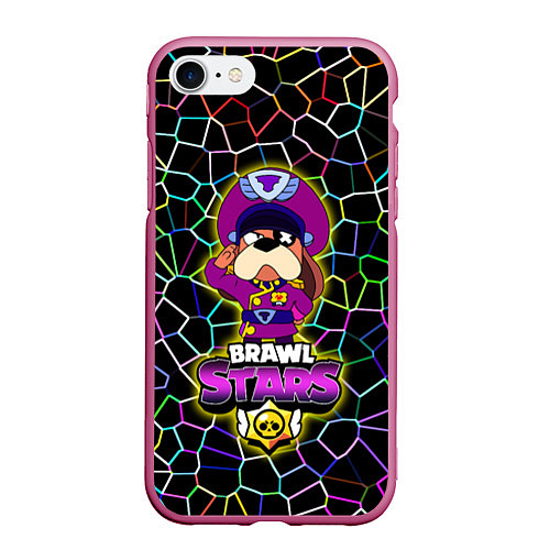 Чехол iPhone 7/8 матовый Brawl StarsColonel Ruffs / 3D-Малиновый – фото 1