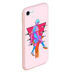 Чехол iPhone 7/8 матовый Евангилион, цвет: 3D-светло-розовый — фото 2