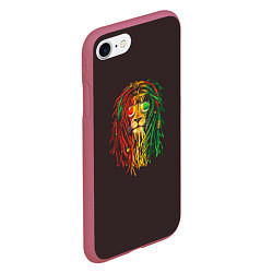 Чехол iPhone 7/8 матовый Bob lion, цвет: 3D-малиновый — фото 2