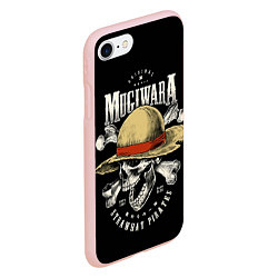 Чехол iPhone 7/8 матовый MUGIWARA ONE PIECE, цвет: 3D-светло-розовый — фото 2