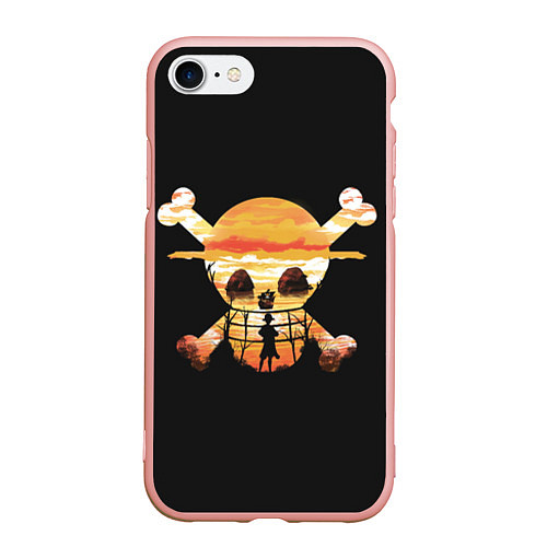 Чехол iPhone 7/8 матовый One piece / 3D-Светло-розовый – фото 1