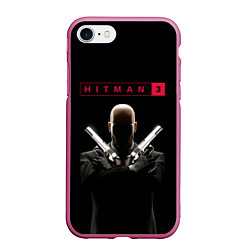 Чехол iPhone 7/8 матовый Hitman III, цвет: 3D-малиновый
