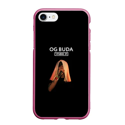Чехол iPhone 7/8 матовый OG Buda / 3D-Малиновый – фото 1