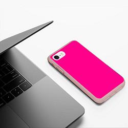 Чехол iPhone 7/8 матовый РОЗОВАЯ МАСКА, цвет: 3D-светло-розовый — фото 2